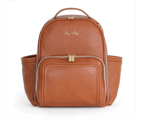 Itzy Ritzy Cognac Mini Plus Diaper Bag