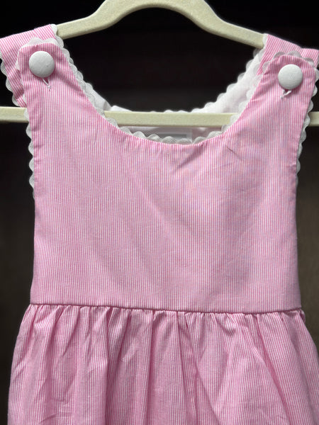Girl's Pink Pinstripe Summer Dress