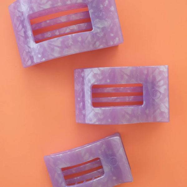 Teleties Lavender Mist Flat Rectangle Hair Clip