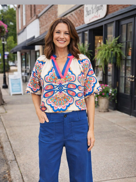 Blue Main Street Motions Trousers