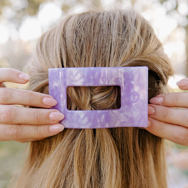 Teleties Lavender Mist Flat Rectangle Hair Clip