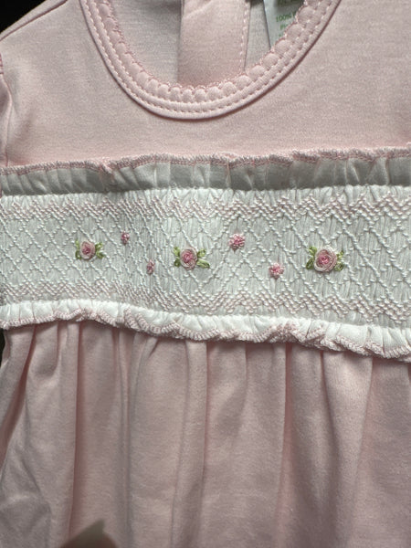 Rosebud Smocked Footie
