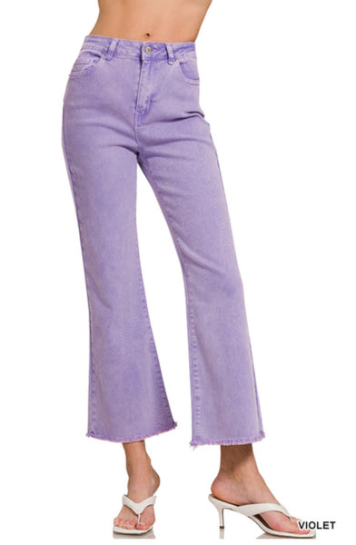 Zenana Acid Washed Freyed Hem