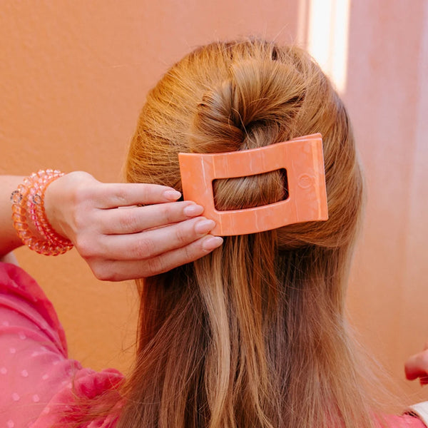 Teleties Dreamsicle Flat Rectangle Hair Clip