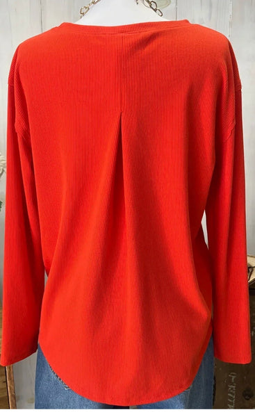 Autumn Glow Ribbed Top