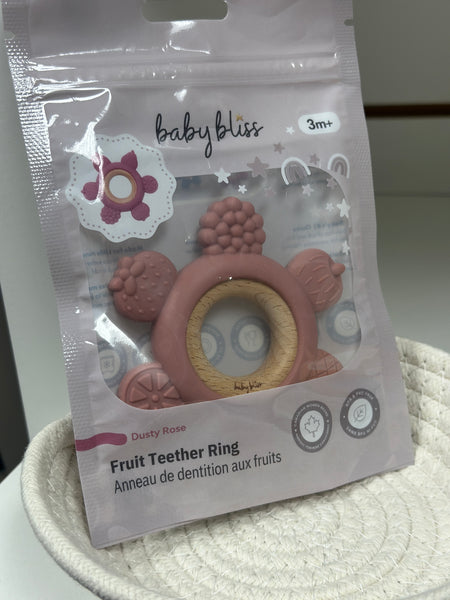 Baby Bliss Fruit Teether Ring (2 colors)