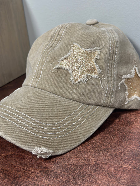Women's Distressed Shining Star Hat