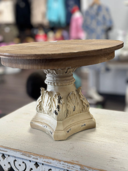 Antique Base Riser with Wood Platform (2 Sizes)