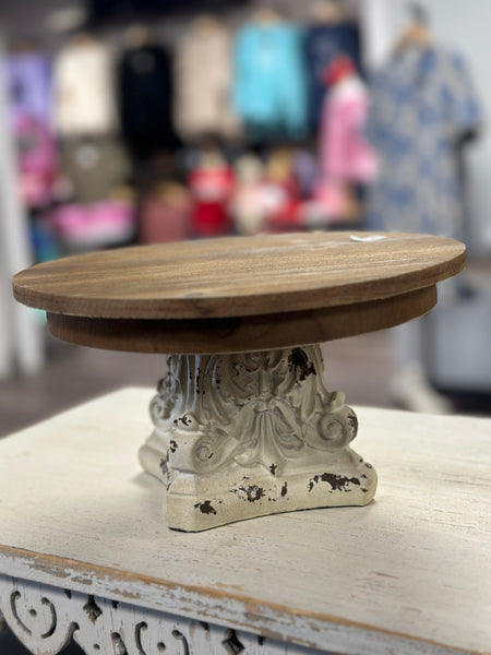 Antique Base Riser with Wood Platform (2 Sizes)