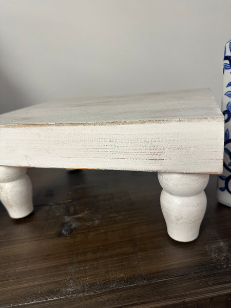 9" Square White Riser