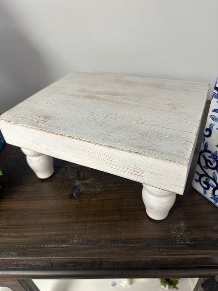 9" Square White Riser