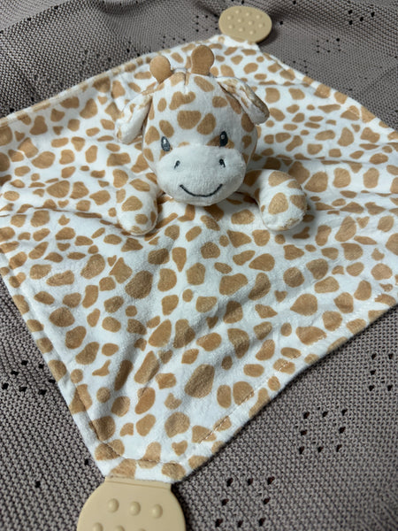 Giraffe Snuggle Blankie with Teether
