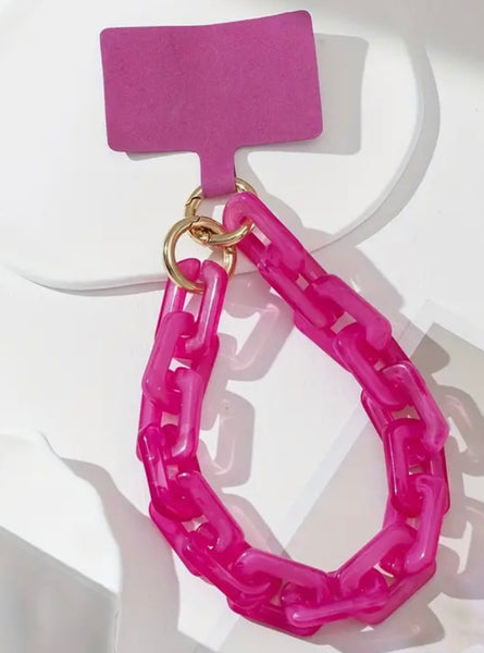 Chunky Acetate Link Multifunction Phone Wrist Lanyard
