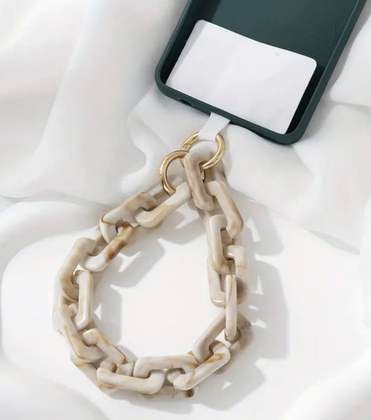 Chunky Acetate Link Multifunction Phone Wrist Lanyard