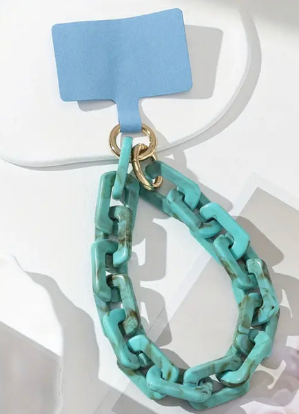 Chunky Acetate Link Multifunction Phone Wrist Lanyard