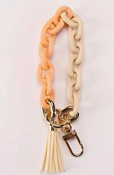 Small Link Chunky Acetate Link Keychain