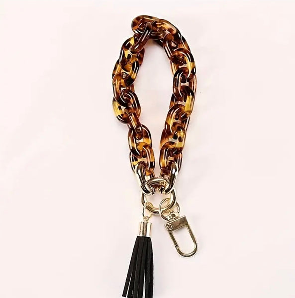 Small Link Chunky Acetate Link Keychain