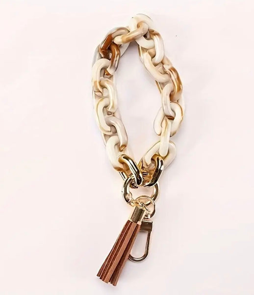 Small Link Chunky Acetate Link Keychain