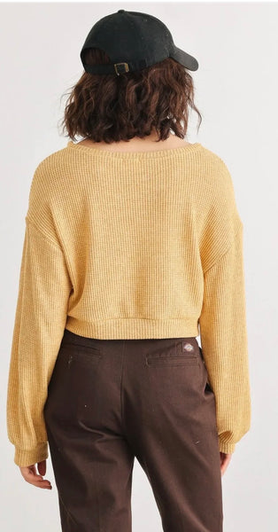 Golden Hour Waffle Knit Sweater