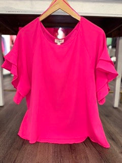 Round Neck Layered Sleeve Blouse