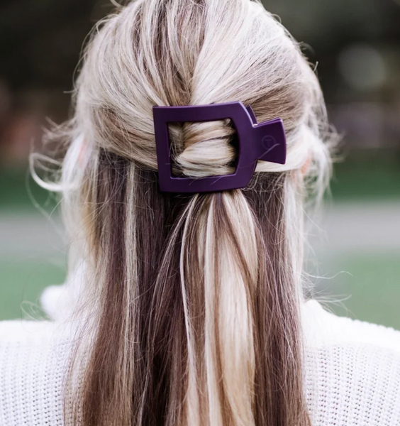 Teleties Burgundy Bliss Flat Square Hairclip