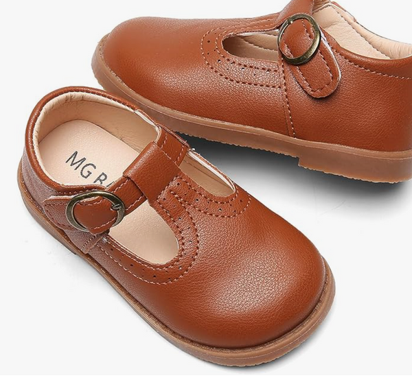 Girl's Brown Marie Jane Shoes