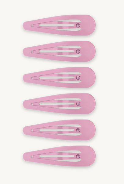 Teletie Pearly Pink Snap Clip (6 Count)