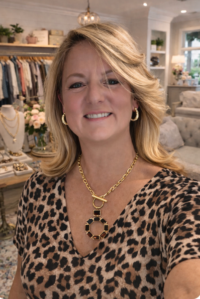 Gold Halston Tortoise Necklace