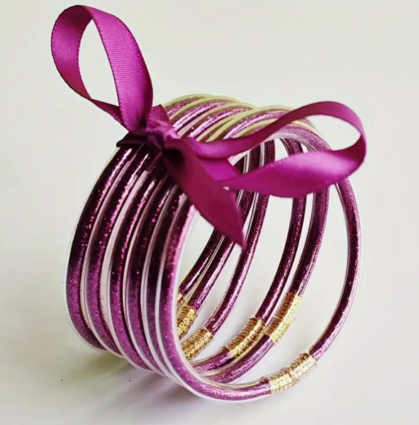 Glitter Jelly Bangles