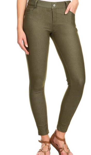 5 Pocket Skinny Jeggings (S-L multiple colors)