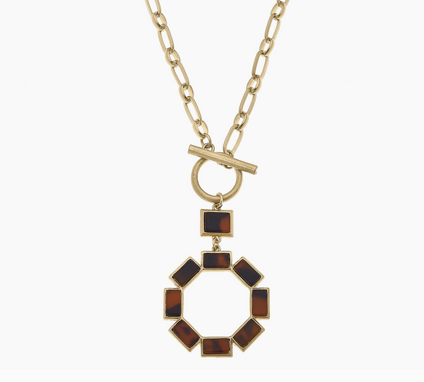 Gold Halston Tortoise Necklace
